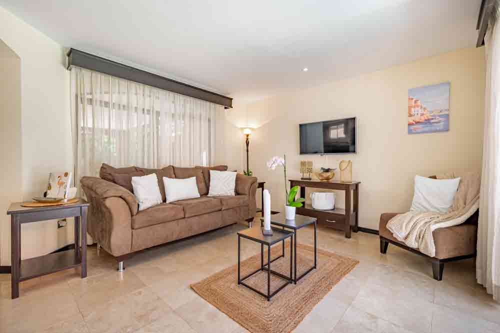 Orchid I living room view one