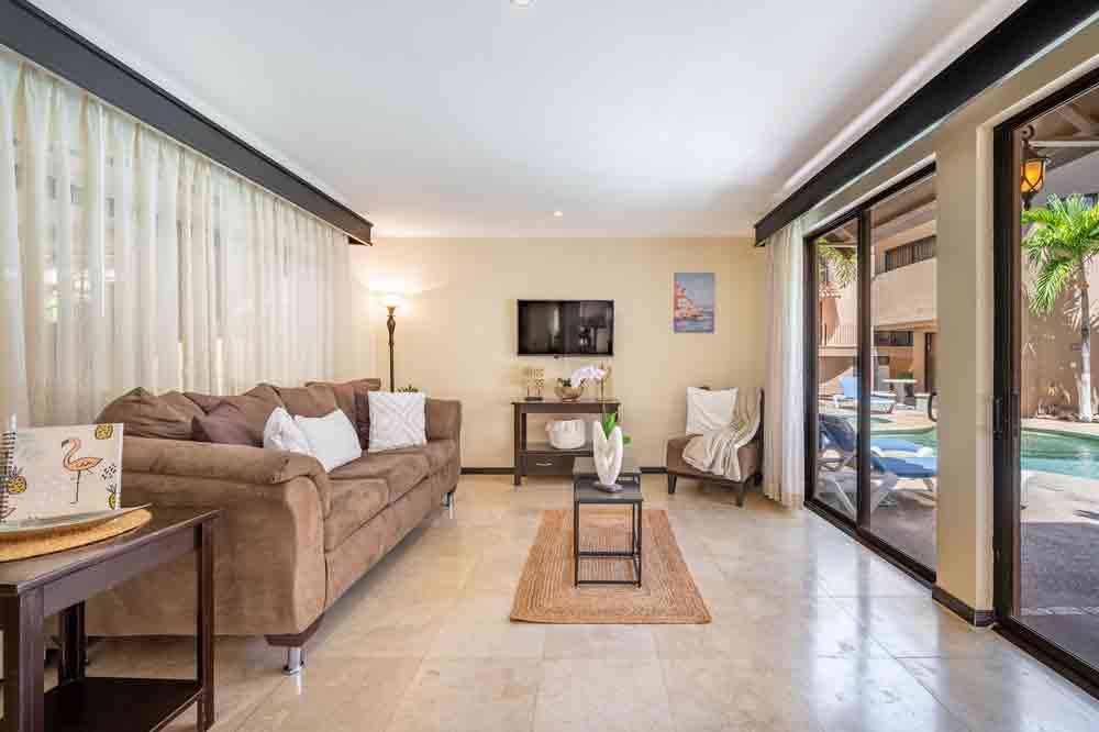 Orchid I living room view two